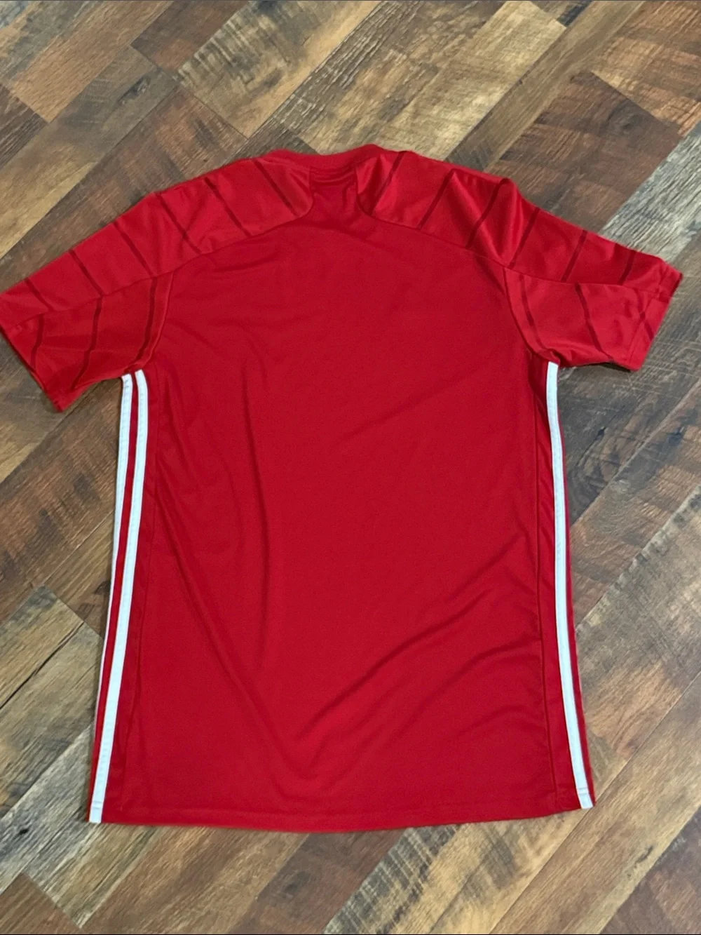 Adidas AeroReady Red Striped Performance Soccer Jersey Shirt Men’s Medium